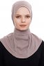 Narin - Dark Taupe Practical One Piece Crepe Hijab