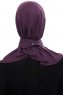 Narin - Dark Purple Practical One Piece Crepe Hijab
