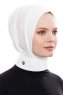 Narin - White Practical One Piece Crepe Hijab