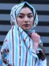 Niusha - Taupe Patterned Voile Hijab