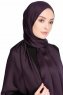 Nuray Glansig Aubergine Hijab 8A19d
