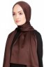 Nuray Glansig Brun Hijab 8A16b
