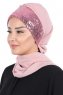 Olga - Dusty Pink & Dusty Pink Chiffon Turban
