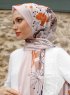 Pariza - Brown Leaf Patterned Hijab