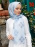 Pariza - Indigo Patterned Hijab