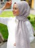 Pareesa - Taupe Patterned Hijab - Sal Evi