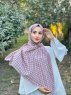 Qiana - Beige Patterned Cotton Hijab