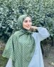 Qiana - Khaki Patterned Cotton Hijab