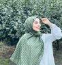 Qiana - Khaki Patterned Cotton Hijab