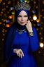 Queen Marinblå Hijab Sjal Muslima Wear 310102c
