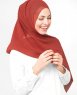 Red Clay Röd Georgette Hijab 5XA50b