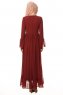 Samiya - Bordeaux Chiffon Dress - Burun