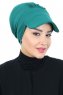 Sandra - Dark Green Cotton Turban - Ayse Turban