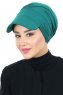 Sandra - Dark Green Cotton Turban - Ayse Turban