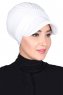 Sandra - White Cotton Turban - Ayse Turban