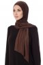Seda - Brown Jersey Hijab - Ecardin