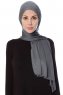 Seda - Dark Grey Jersey Hijab - Ecardin