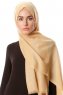 Selma - Light Gold Plain Color Hijab - Gülsoy
