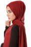 Selma - Dark Bordeaux Plain Color Hijab - Gülsoy