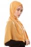 Selma - Dark Gold Plain Color Hijab - Gülsoy