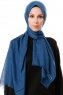 Selma - Petrol Blue Plain Color Hijab - Gülsoy