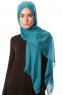 Selma - Petrol Green Plain Color Hijab - Gülsoy