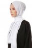 Selma - White Plain Color Hijab - Gülsoy