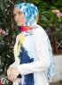 Yumna - Turquoise Patterned Hijab