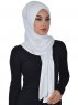 Sofia - White Practical Cotton Hijab