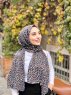 Suha - Blue Leopard Patterned Cotton Hijab