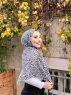 Suha - Black & White Leopard Patterned Cotton Hijab