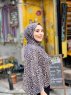 Suha - Taupe Leopard Patterned Cotton Hijab