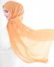 Tangerine Orange Bomull Voile Hijab 5TA85d