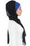 Vera - Blue & Black Practical Chiffon Hijab