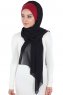 Vera - Bordeaux & Black Practical Chiffon Hijab