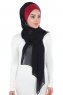 Vera - Bordeaux & Black Practical Chiffon Hijab