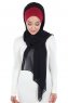 Vera - Bordeaux & Black Practical Chiffon Hijab