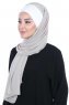 Vera - Creme & Taupe Practical Chiffon Hijab