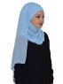 Viola Ljusblå Chiffon Hijab Ayse Turban 325519-2