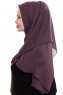Yara - Purple Practical One Piece Crepe Hijab
