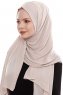 Yara - Light Taupe Practical One Piece Crepe Hijab