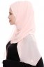 Yara - Pink Practical One Piece Crepe Hijab