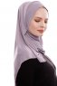 Yara - Stone Grey Practical One Piece Crepe Hijab