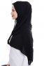 Yara - Black Practical One Piece Crepe Hijab
