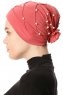 Yaren - Dark Pink Crepe Chiffon Turban - Sehr-i Sal