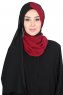 Ylva - Bordeaux & Black Practical Chiffon Hijab