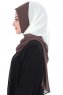Ylva - Brown & Creme Practical Chiffon Hijab