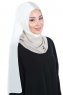 Ylva - Creme & Taupe Practical Chiffon Hijab