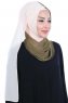Ylva - Khaki & Beige Practical Chiffon Hijab
