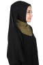 Ylva - Khaki & Black Practical Chiffon Hijab